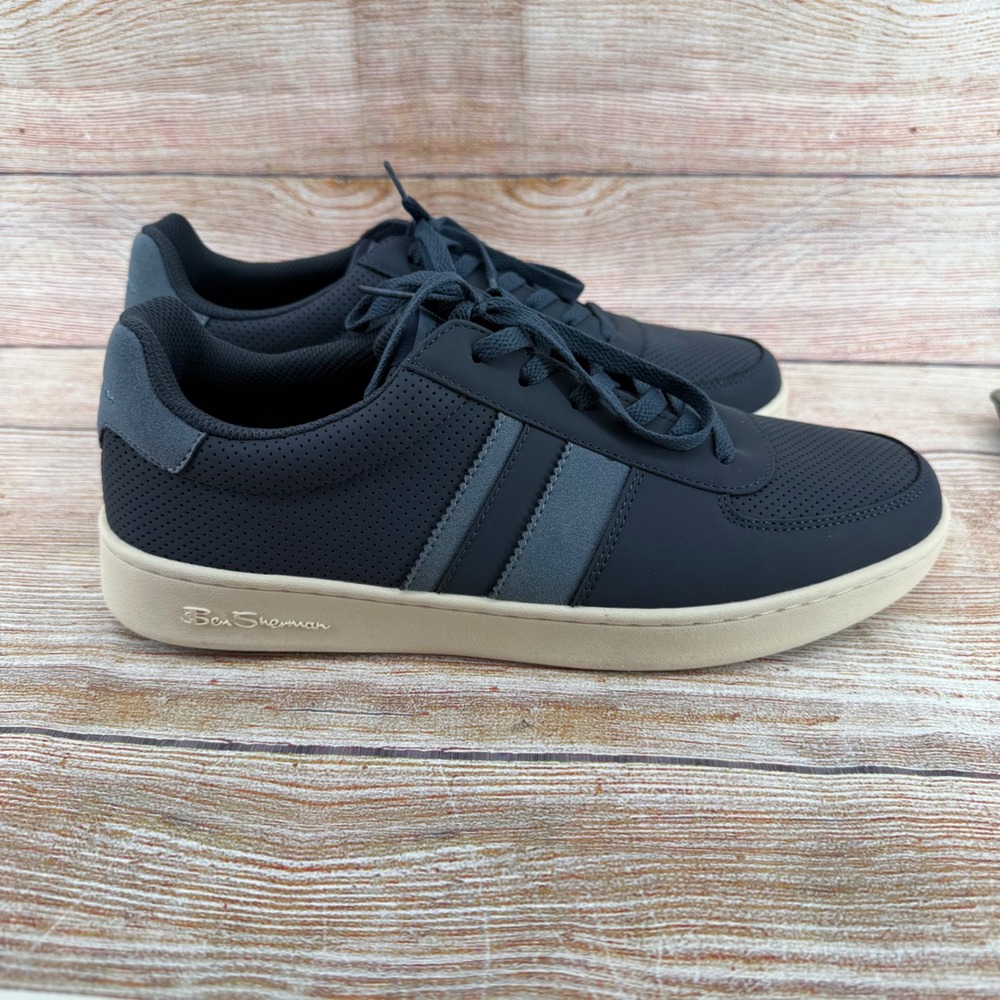 Ben Sherman Webber Men 10.5 Navy‎ Blue Memory Foam Sneakers BSMWEBRD-4628